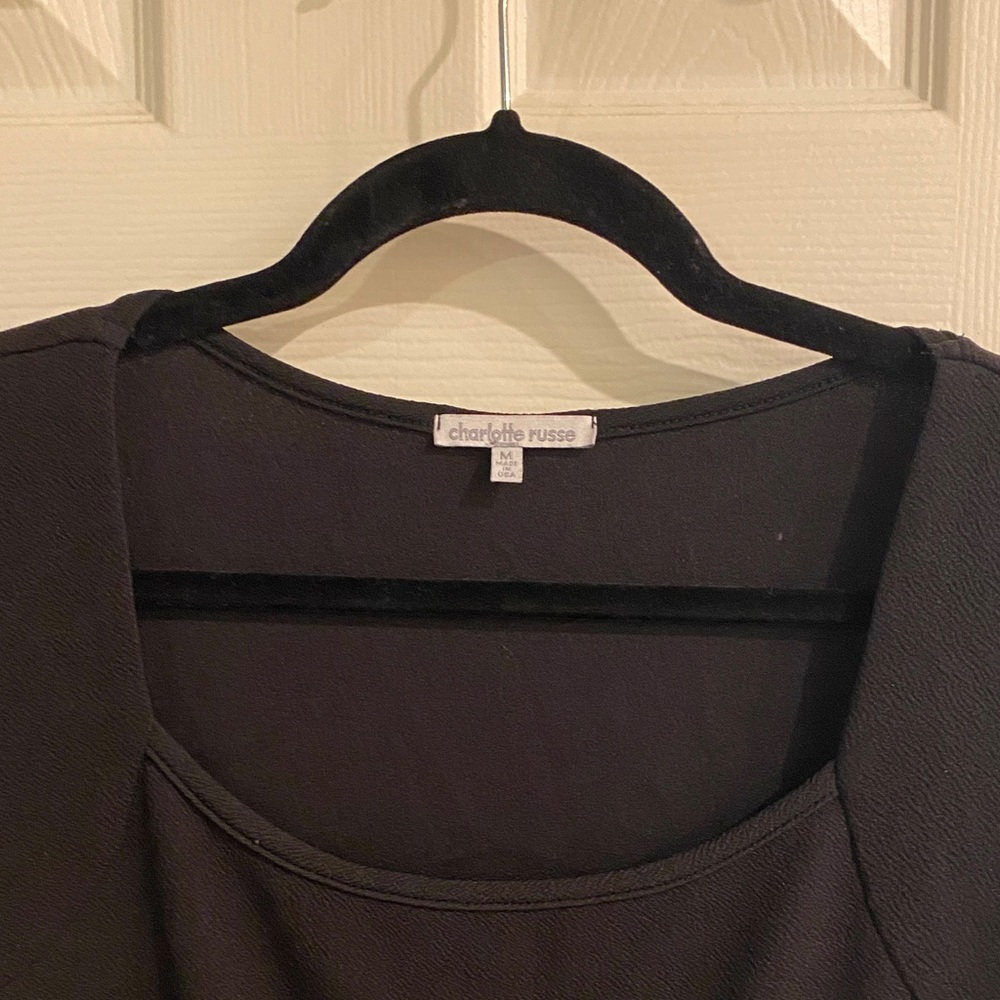 Charlotte Russe Black and White Fit and Flare Work Dress - Picture 4 of 8